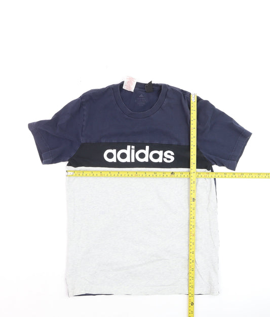 Adidas Teens Multicoloured Cotton Crew Neck Short Sleeve T-Shirt Size 13