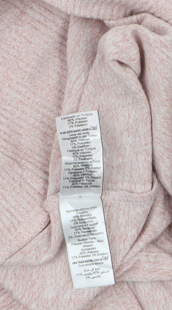 Next Women Pink Crew Neck Long Sleeve Pullover Jumper Size 18