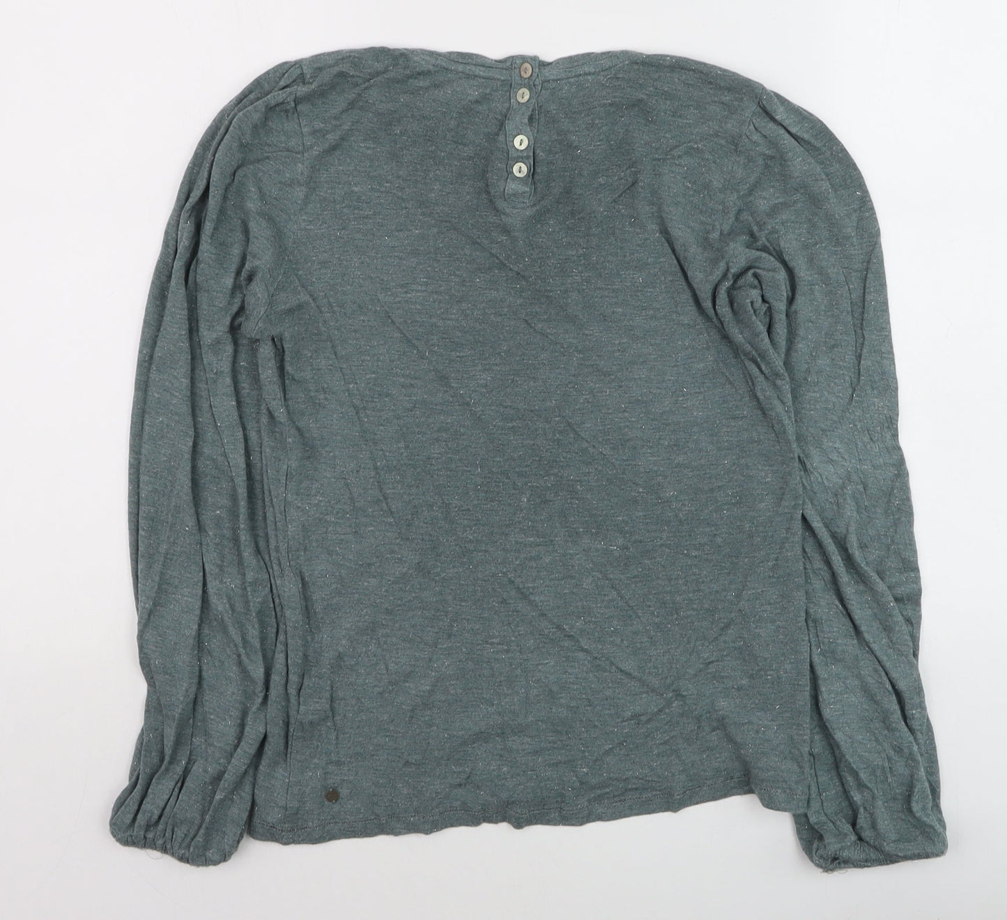 Fat Face Women's Green Jersey Long Sleeve Top Size 10
