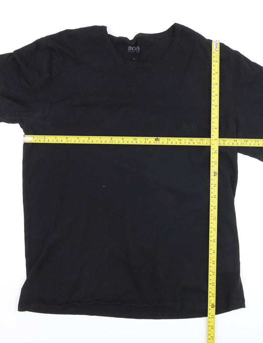 Hugo Boss Men's Black XL Crew Neck Short Sleeve Cotton T-Shirt