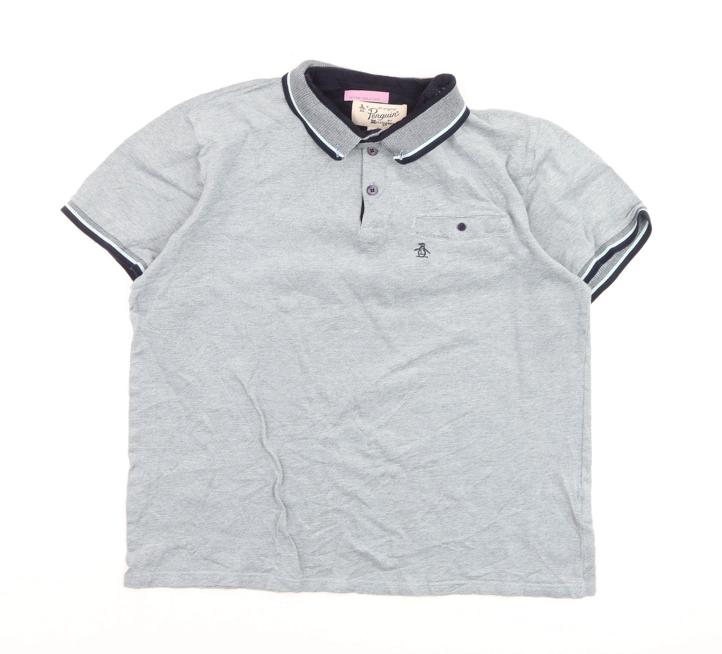Original Penguin Men's Grey XL Cotton Polo Shirt