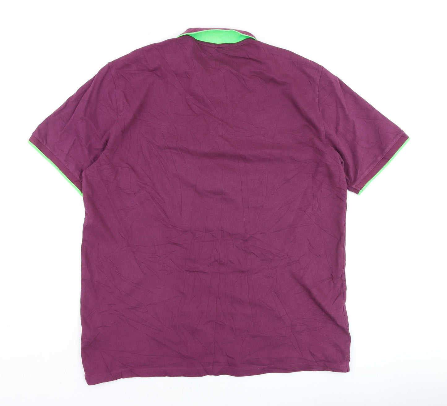 Next Men’s Purple Slim Fit Polo Shirt XL Short Sleeve Collared