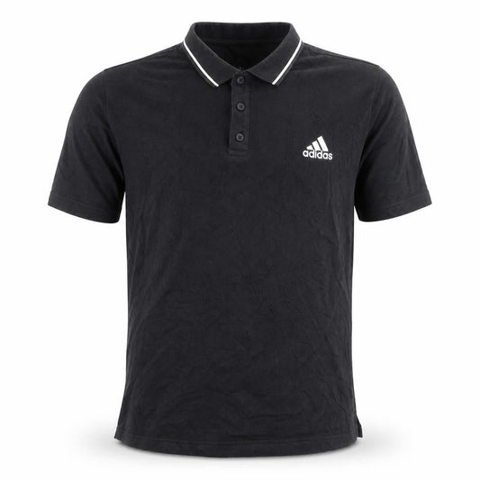 Adidas Men's Black L Sports Polo Shirt Cotton Blend Logo