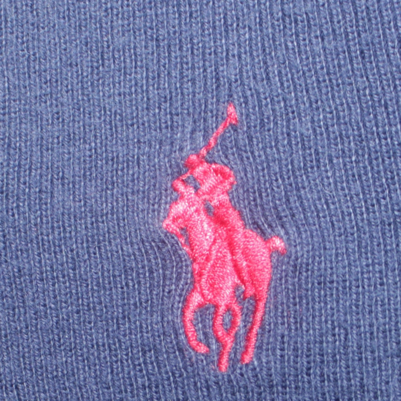 Polo Ralph Lauren Men's Blue V-Neck Cotton Jumper XS