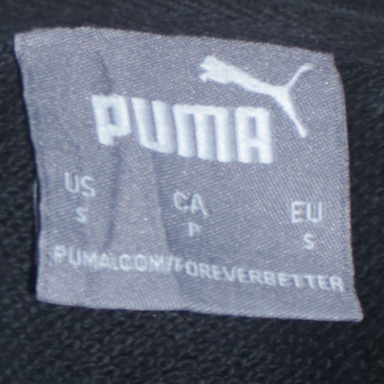 Puma Men's Black Small Crew Neck Pullover Sweatshirt