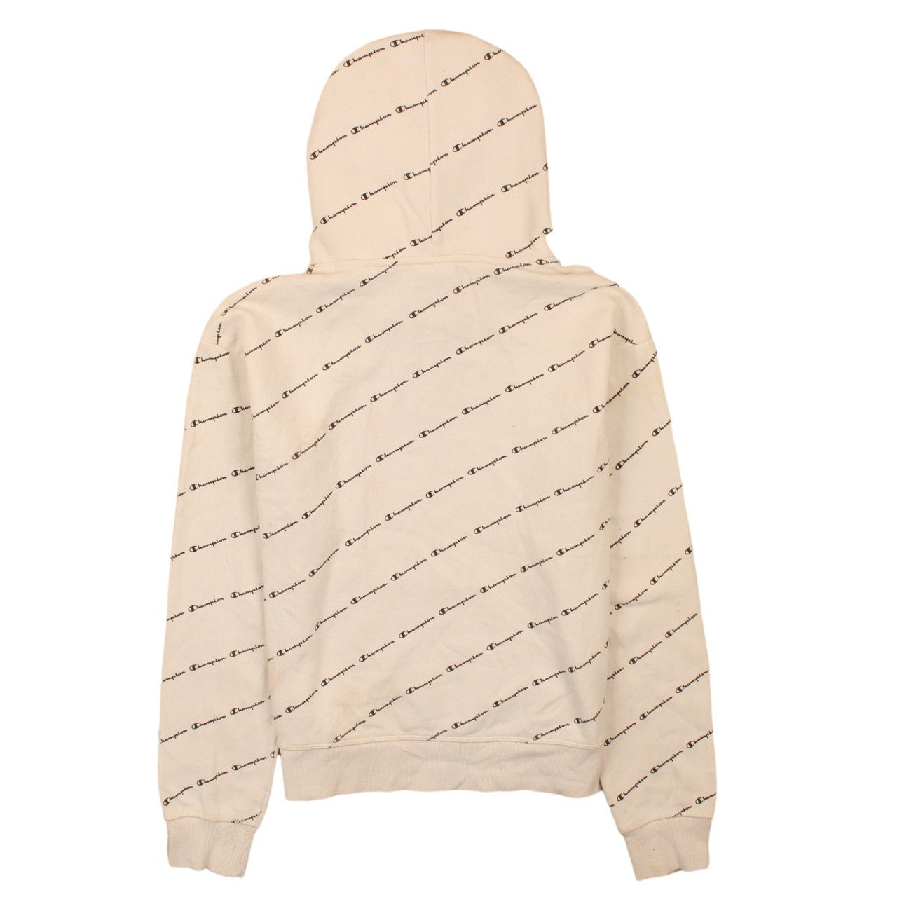 Champion Boys Beige Logo Pullover Hoodie 13-14 Years Regular Fit