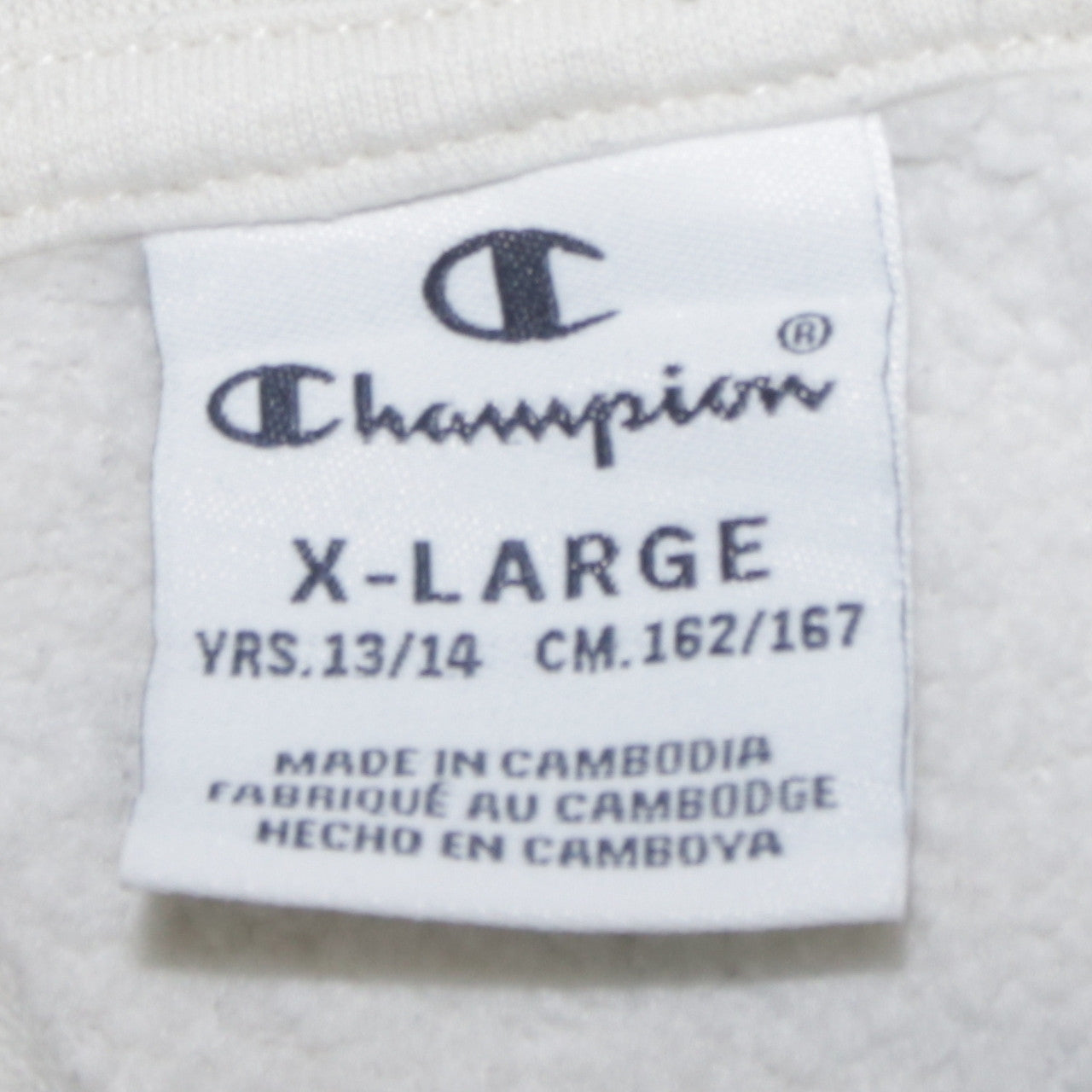 Champion Boys Beige Logo Pullover Hoodie 13-14 Years Regular Fit