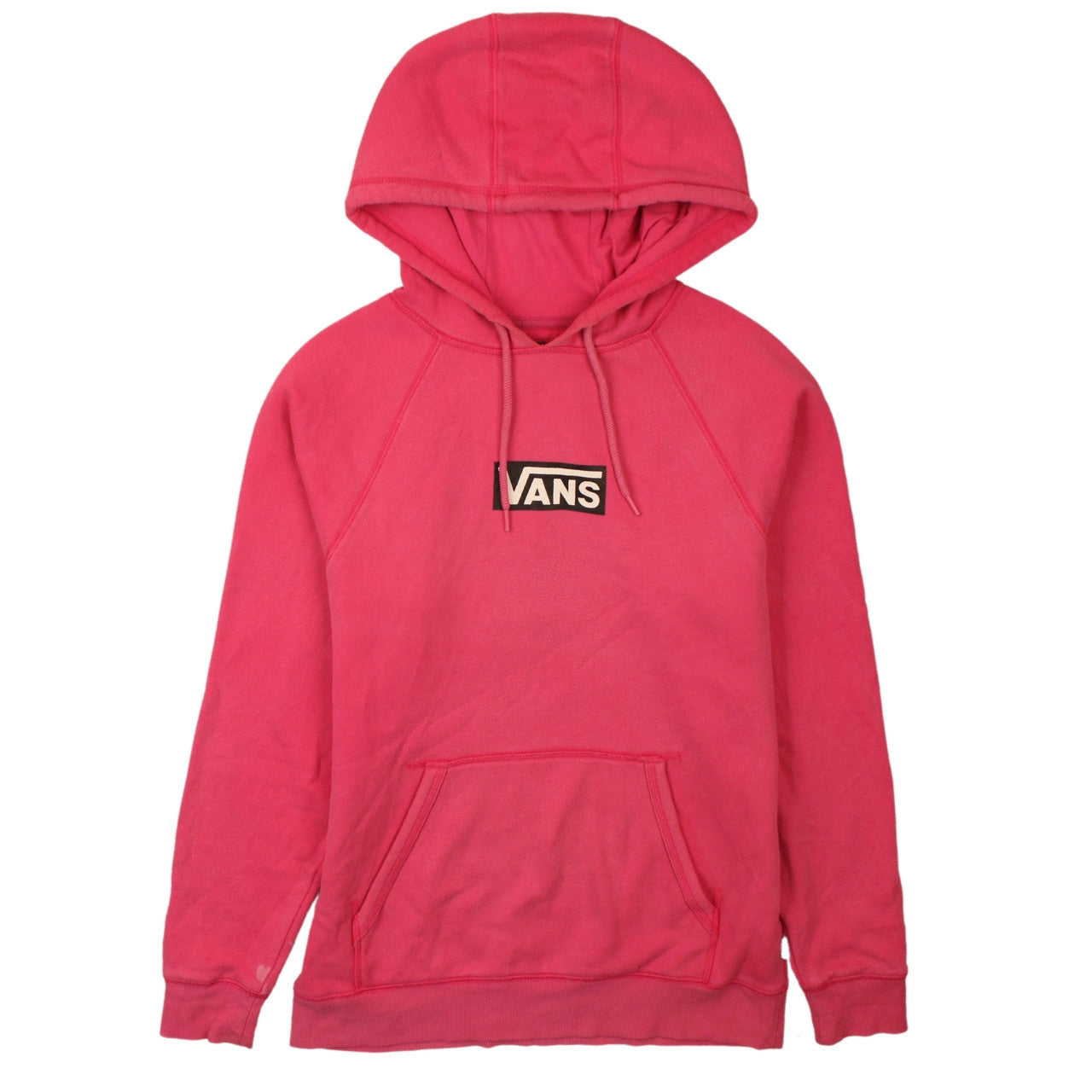 Vans Womens Pink Pullover Hoodie Small Relaxed Fit Casual Sweatshirt