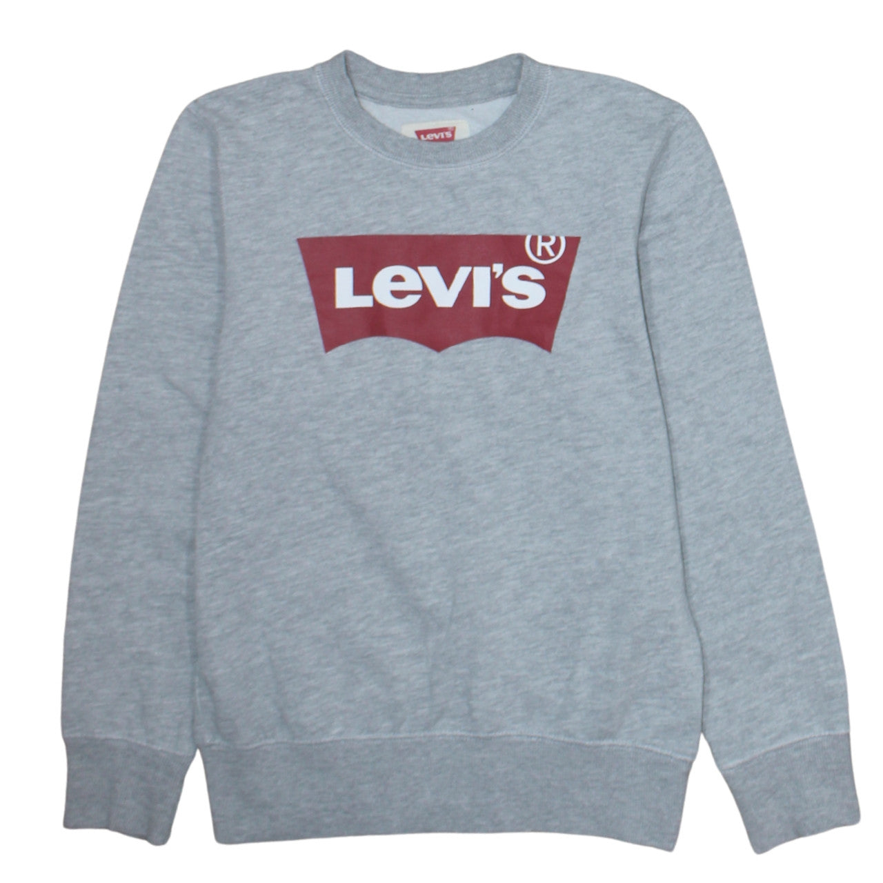 Levi's Boys Grey Crew Neck Logo Sweatshirt Size 12 Years Cotton Blend