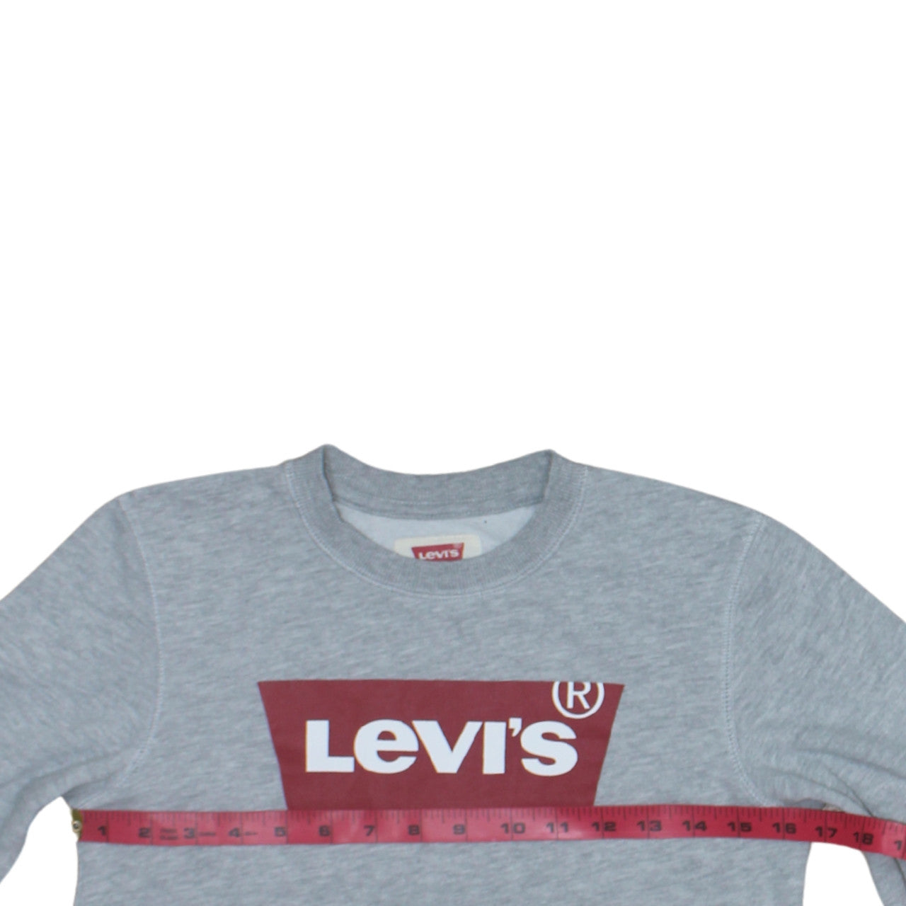Levi's Boys Grey Crew Neck Logo Sweatshirt Size 12 Years Cotton Blend