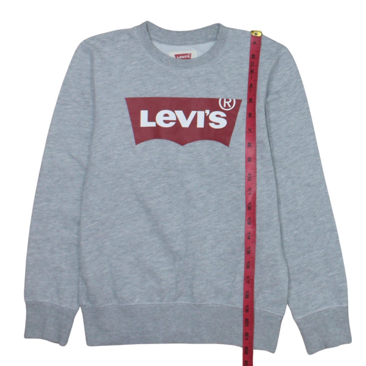 Levi's Boys Grey Crew Neck Logo Sweatshirt Size 12 Years Cotton Blend