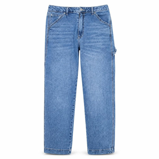 No Boundaries Girls Blue High Rise Relaxed Straight Denim Jeans Size 16 Years
