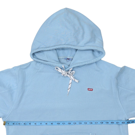 Levi’s Women Blue Pullover Hoodie XS Cotton Casual Sweatshirt