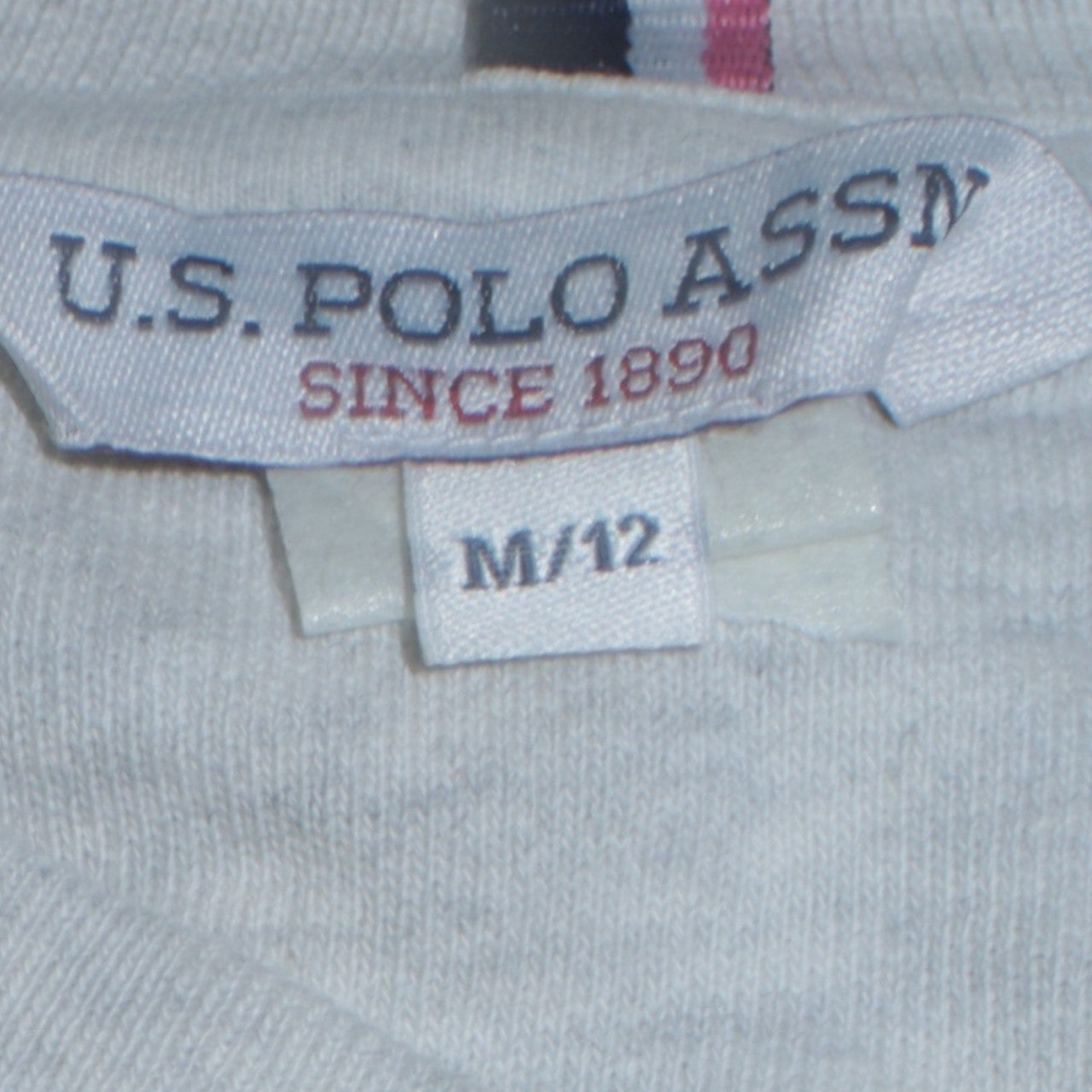 U.S. Polo Assn Women Light Grey Marl Cotton Sweatshirt M/12