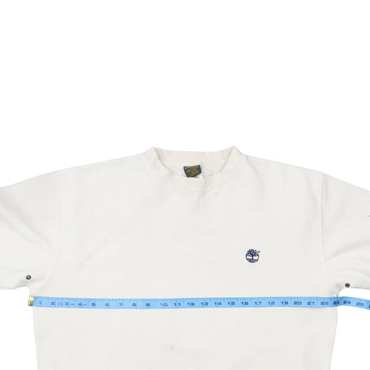 Timberland Men's White XS Crew Neck Pullover Sweatshirt