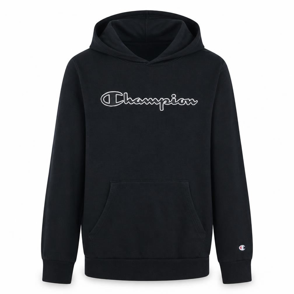 Champion Boys Black Pullover Hoodie 15-16 Years Logo Fleece Sweatshirt