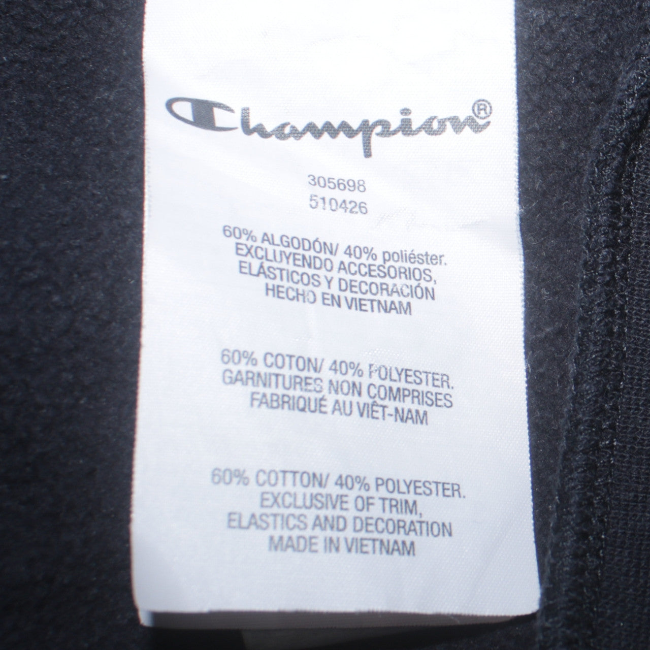 Champion Boys Black Pullover Hoodie 15-16 Years Logo Fleece Sweatshirt