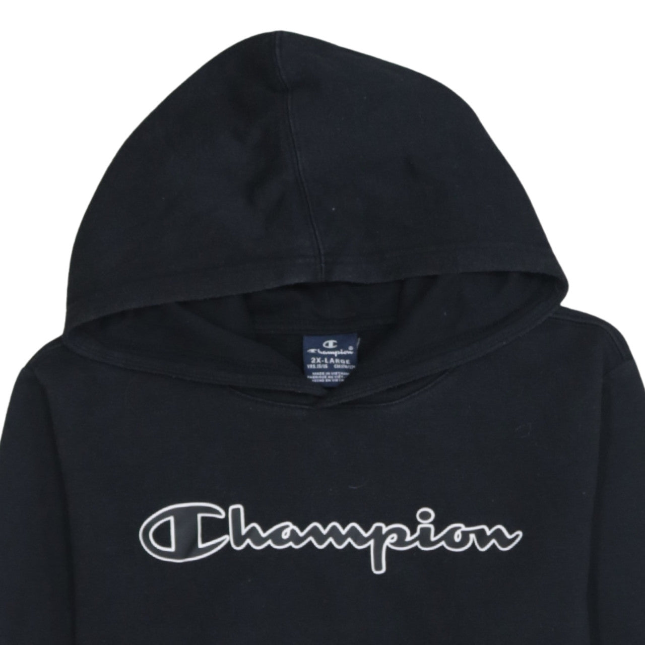 Champion Boys Black Pullover Hoodie 15-16 Years Logo Fleece Sweatshirt