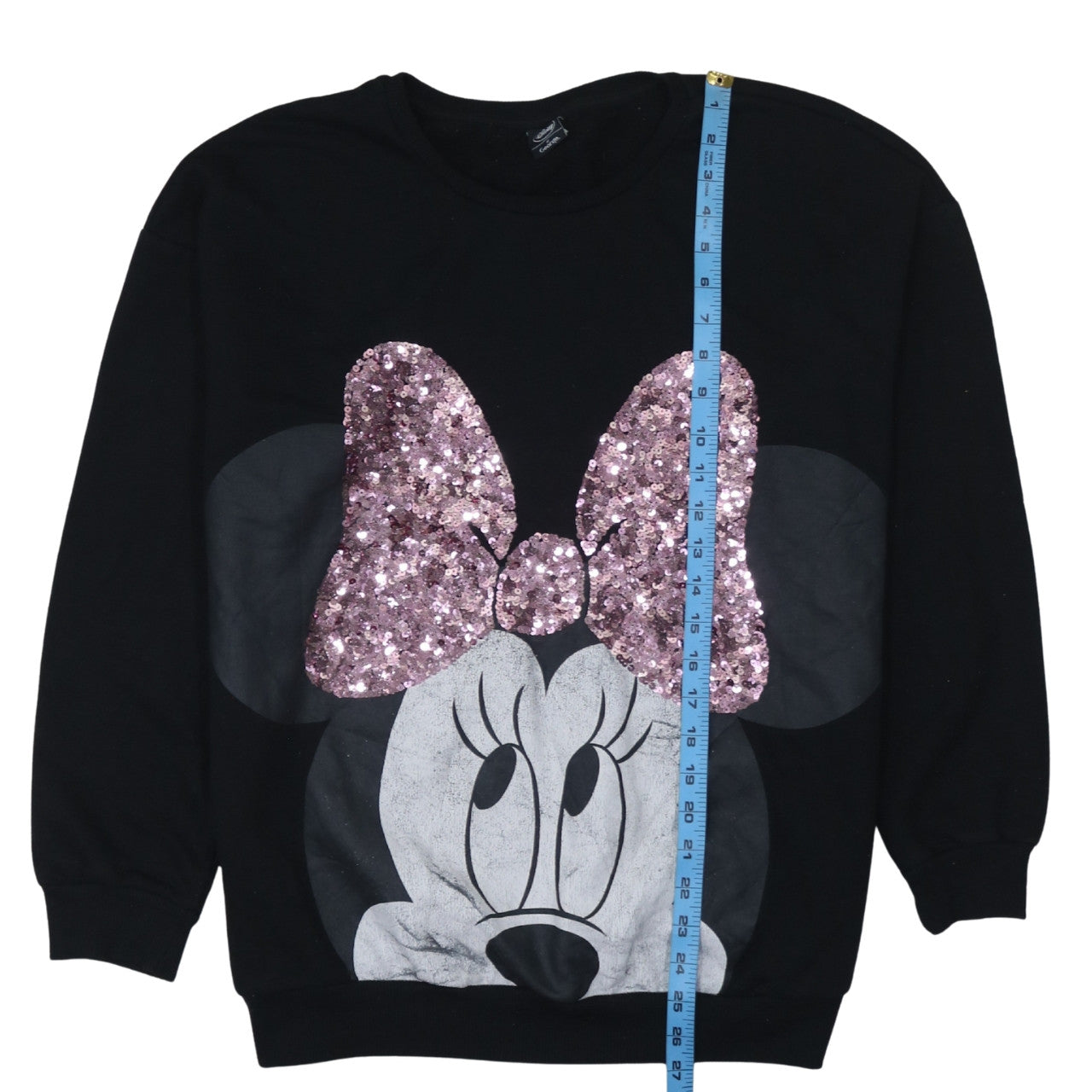 Disney at George Womens Black Sequin Minnie Sweatshirt UK 20-22