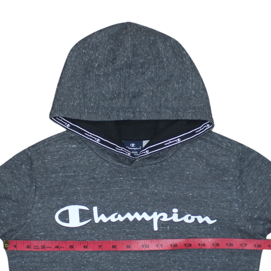 Champion Boys Grey Pullover Hoodie 11-12 Years Fleece Logo Sweatshirt