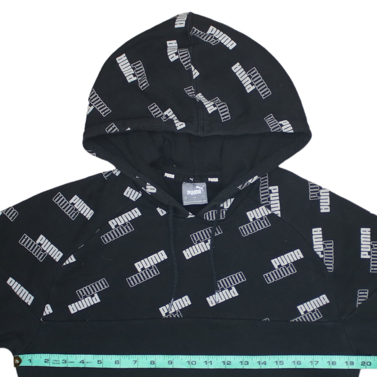 Puma Mens Black Pullover Hoodie Small Logo Sportswear Fleece