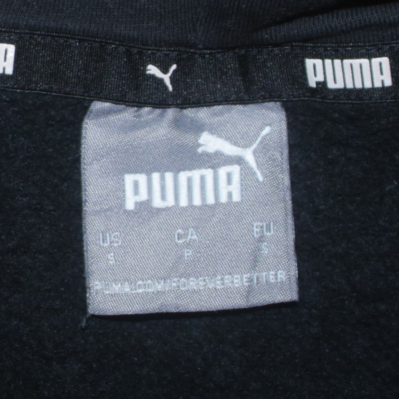 Puma Mens Black Pullover Hoodie Small Logo Sportswear Fleece