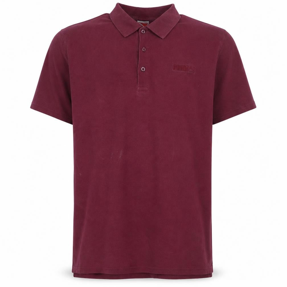 Puma Men's Maroon Cotton Short Sleeve Polo Shirt XXL