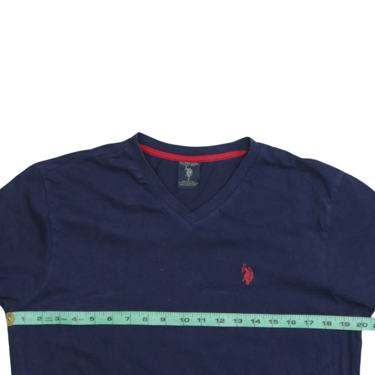 U.S. Polo Assn. Men's Blue Cotton V-Neck Short Sleeve T-Shirt S