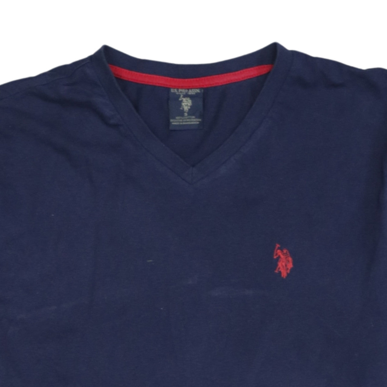 U.S. Polo Assn. Men's Blue Cotton V-Neck Short Sleeve T-Shirt S