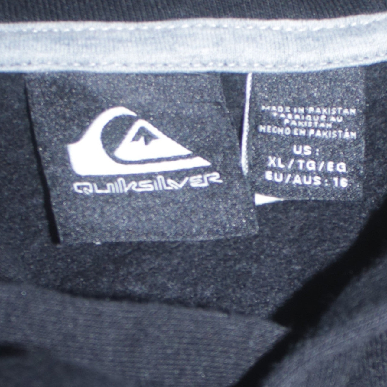 Quiksilver Men's Black XL Pullover Hoodie with Logo