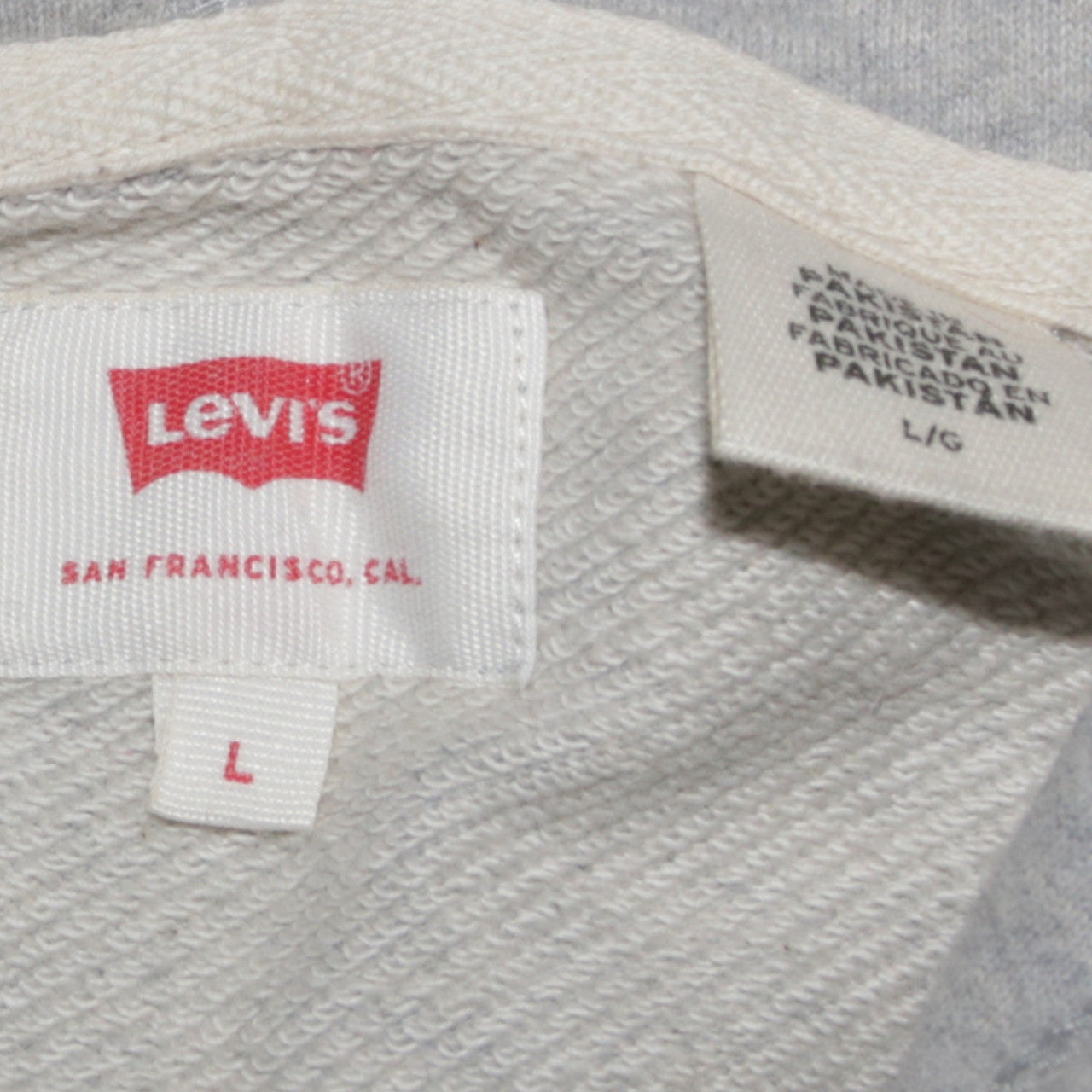 Levi's Men's Grey Pullover Hoodie L Regular Fit