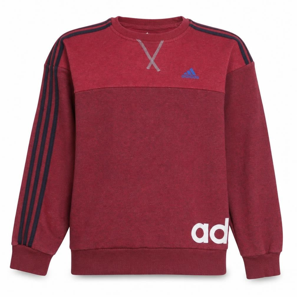 Front view of Adidas Men’s Red Crew Neck Sweatshirt S Sports Pullover