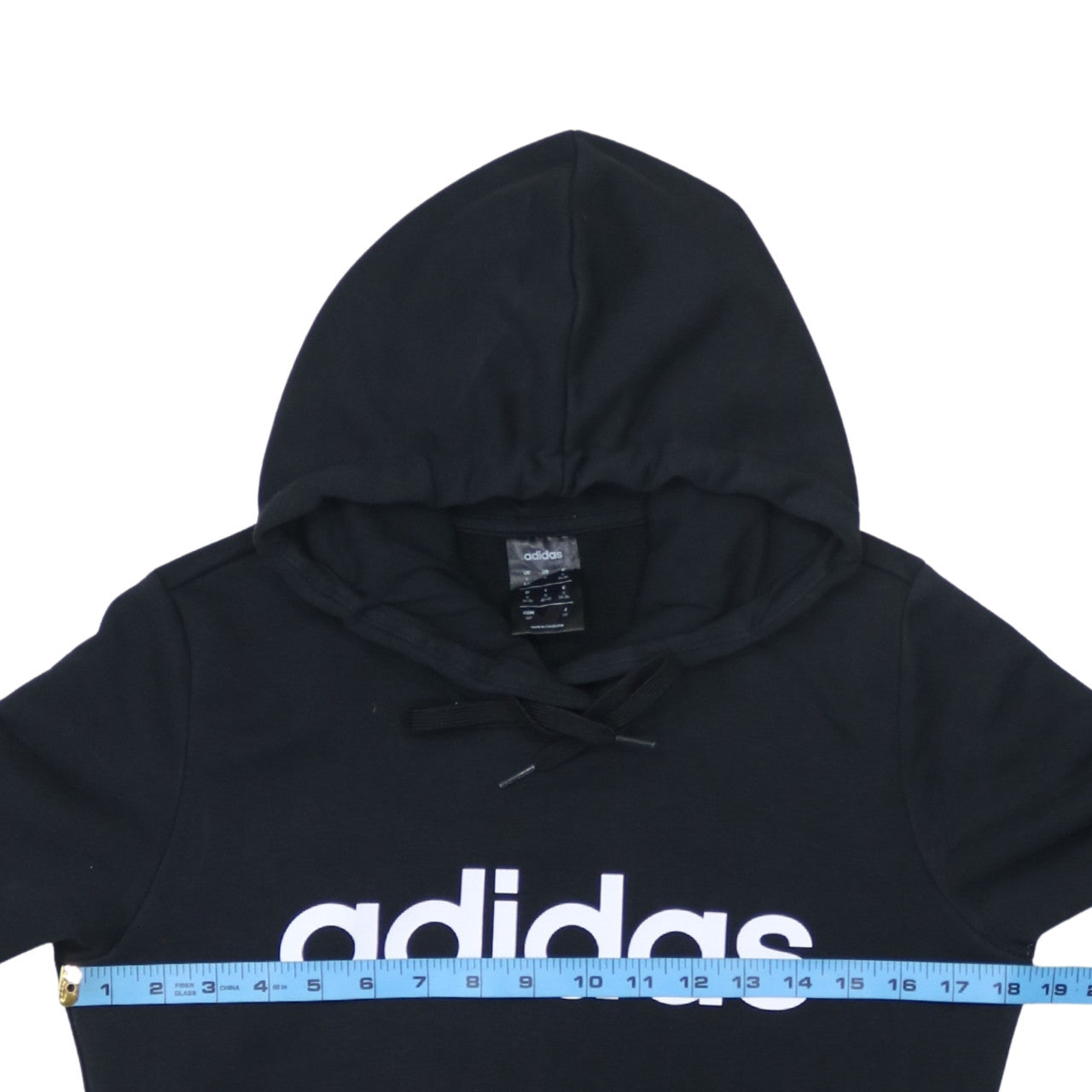 Adidas Women's Black Pullover Hoodie Small 8-10 Logo Print
