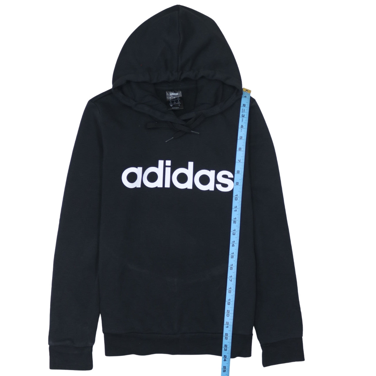 Adidas Women's Black Pullover Hoodie Small 8-10 Logo Print