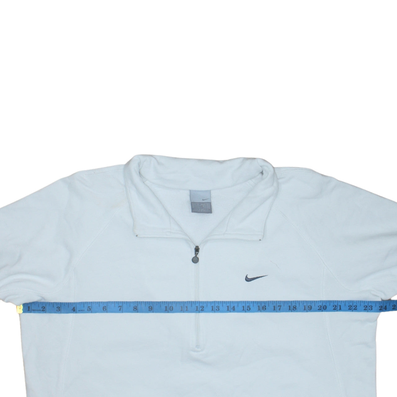 Nike Men's White XL 1/4 Zip Fleece Sweatshirt Lightweight Mock Neck