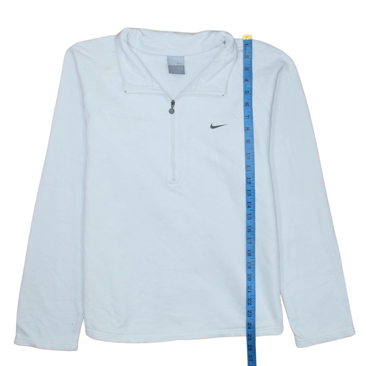 Nike Men's White XL 1/4 Zip Fleece Sweatshirt Lightweight Mock Neck