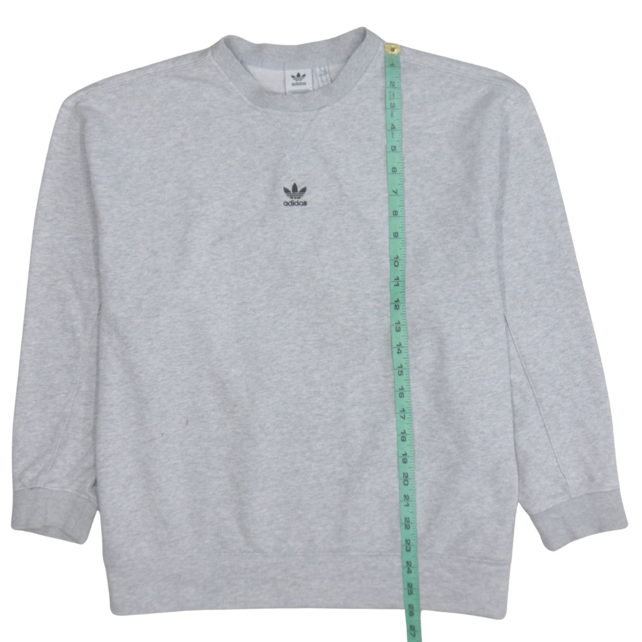 Adidas Women Grey Crew Neck Pullover Sweatshirt Size 14 Regular