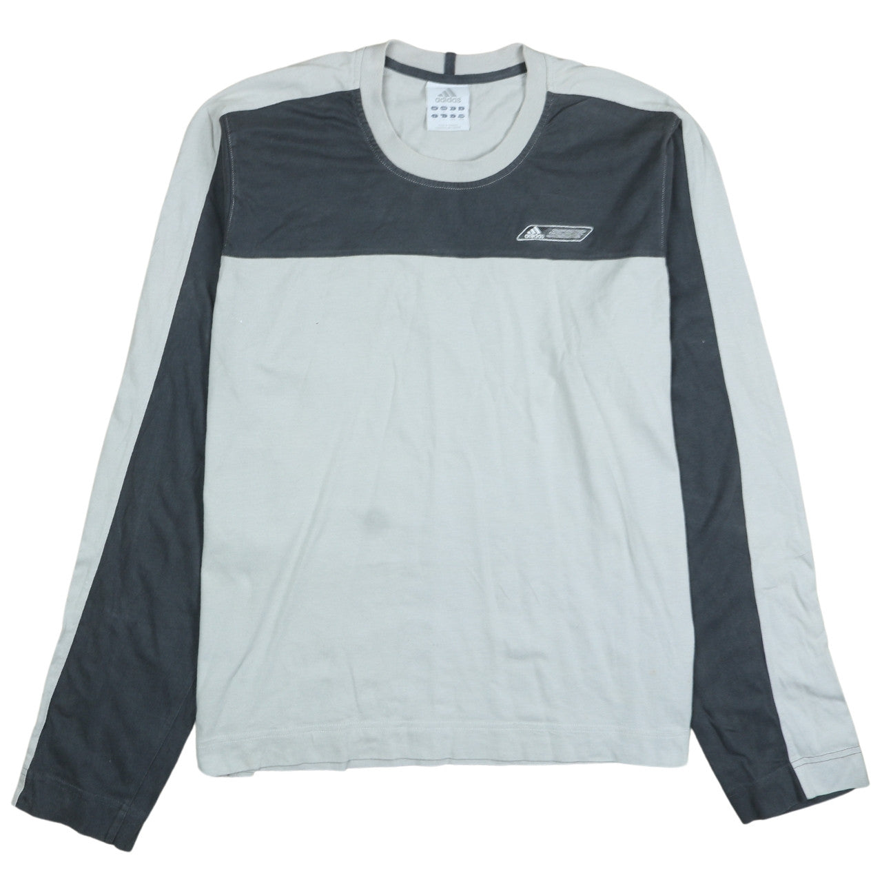 Adidas Mens Grey Long Sleeve Pullover Sweatshirt Size L