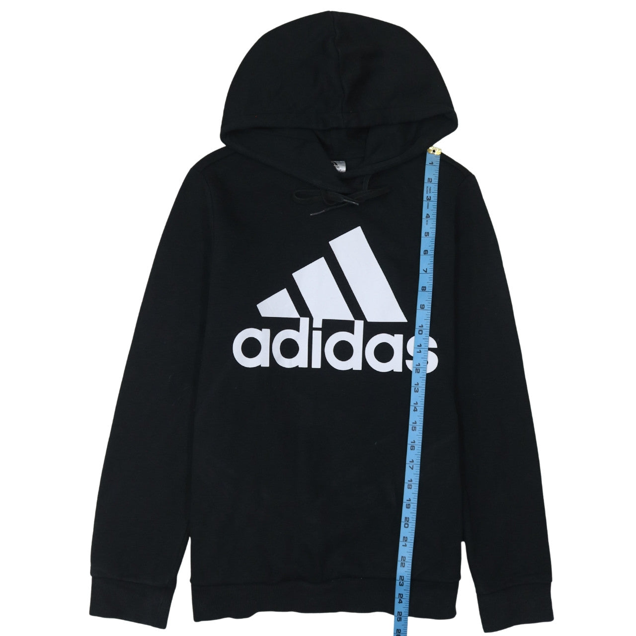 Adidas Women’s Black Pullover Hoodie L 16-18 Logo Sweatshirt