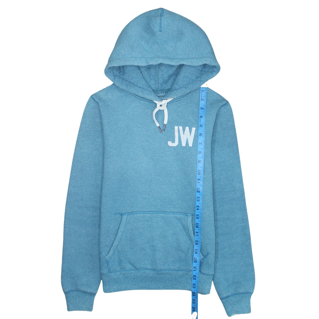 Jack Wills Women's Blue Pullover Hoodie UK 8 JW Logo Casual Sweatshirt