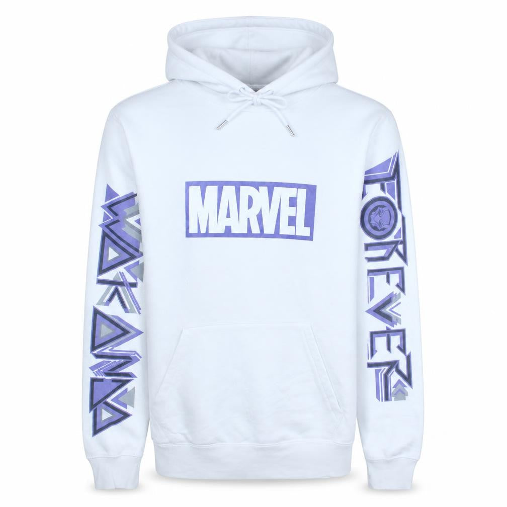 Marvel Unisex White XS Pullover Hoodie Graphic Print Black Panther
