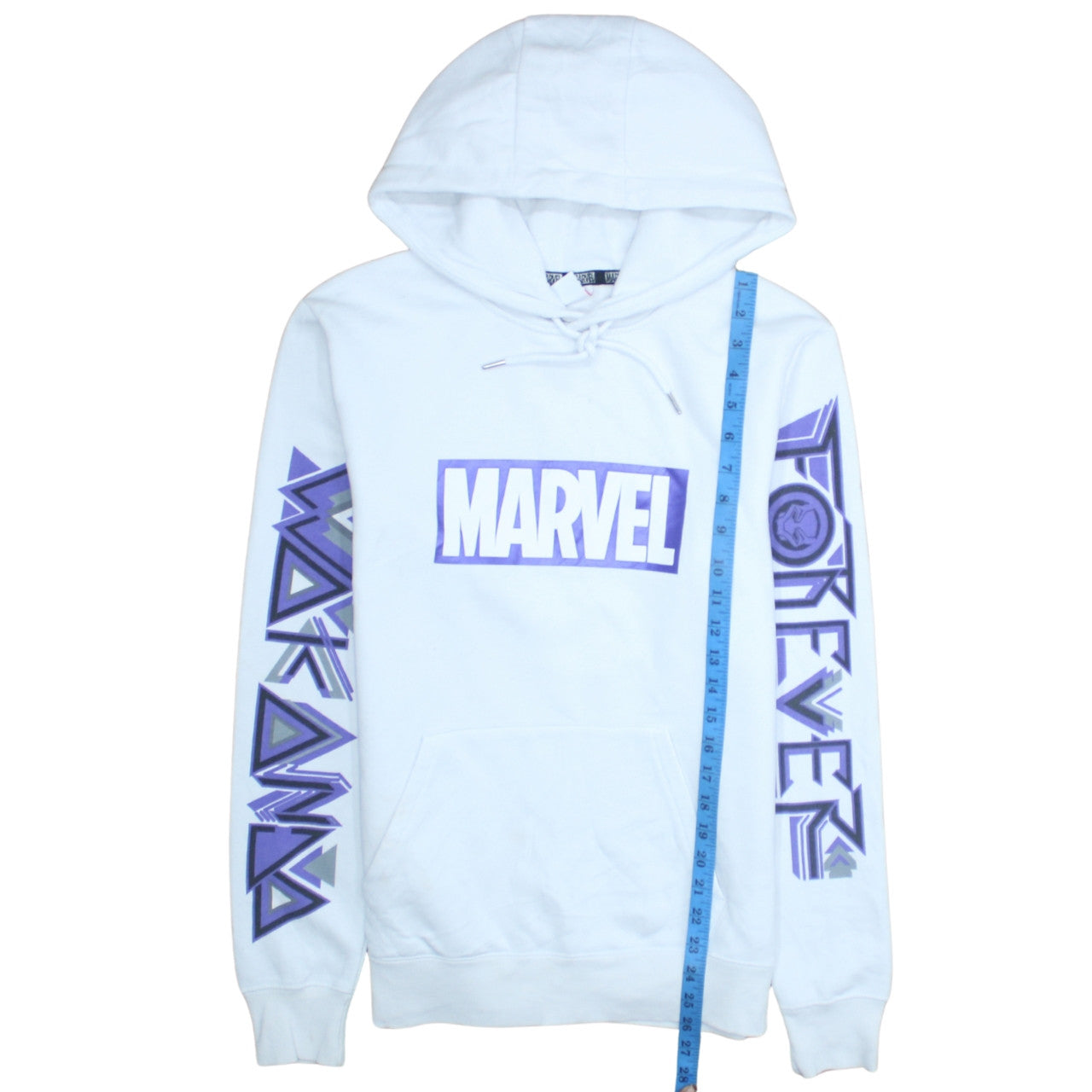 Marvel Unisex White XS Pullover Hoodie Graphic Print Black Panther