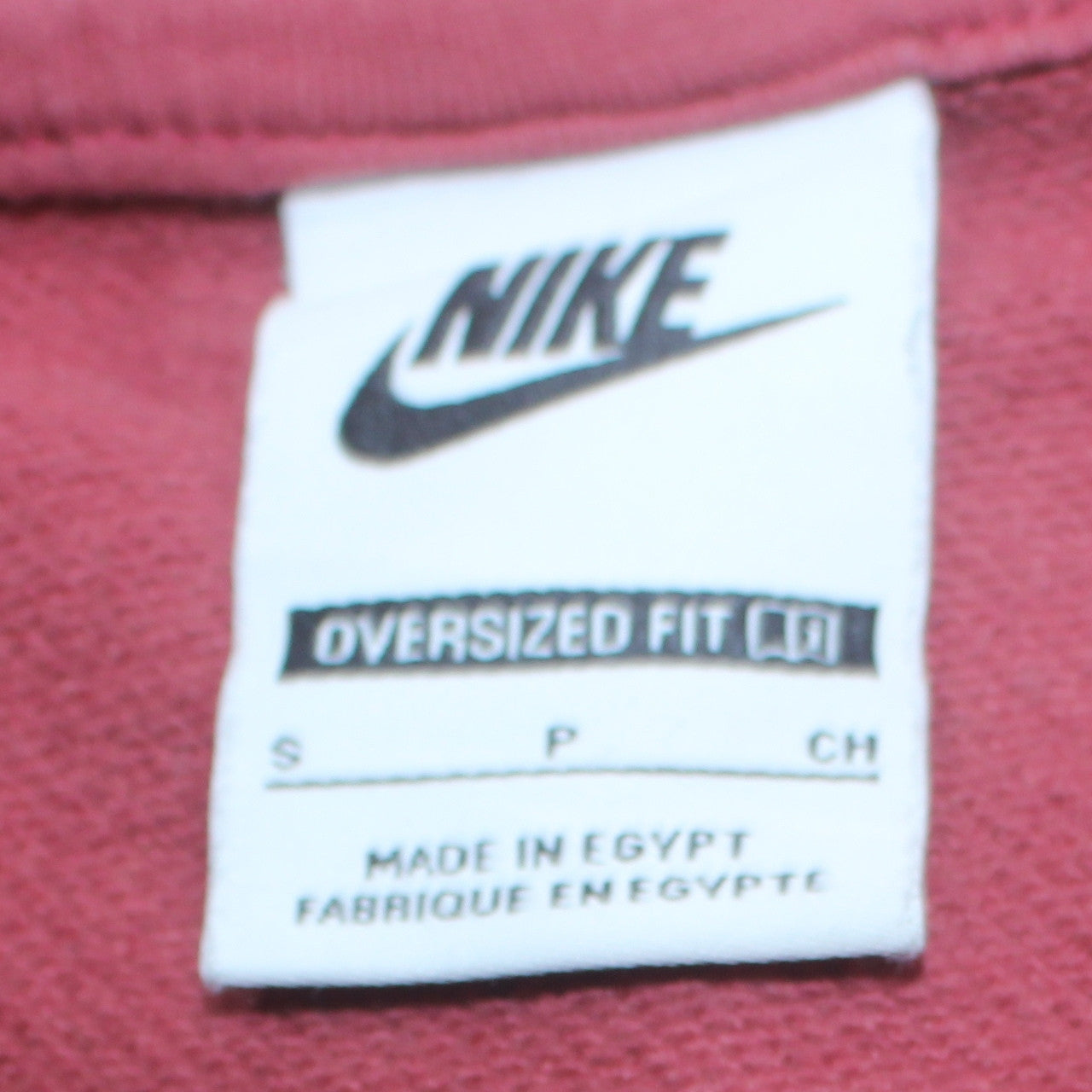 Nike Women's Pink 1/4 Zip Oversized Sweatshirt Size S