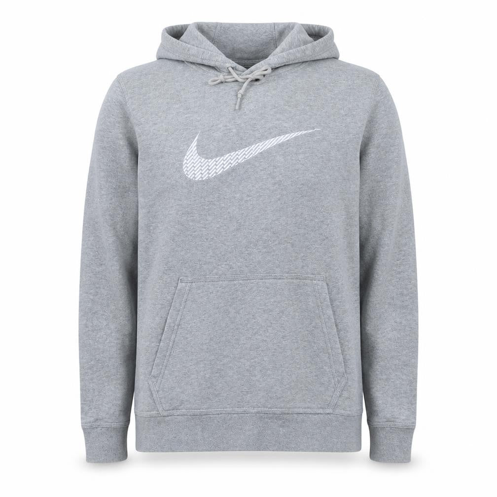 Nike Men's Grey Pullover Hoodie M Regular Fit Sportswear