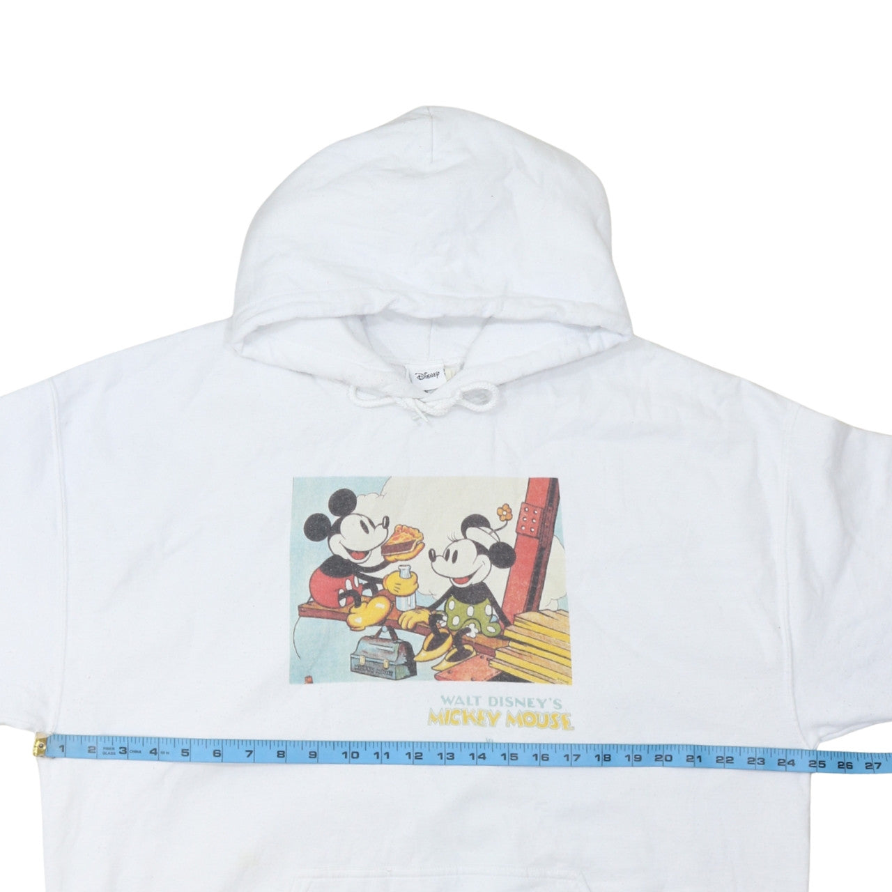 Disney Men's White XL Pullover Hoodie Mickey Mouse Graphic Print