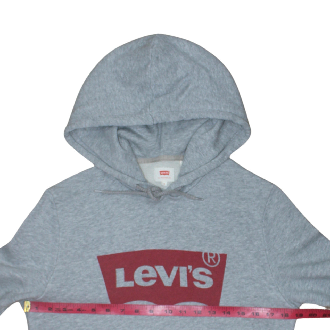 Levi's Men's Grey Pullover Hoodie Size S Classic Logo Fleece