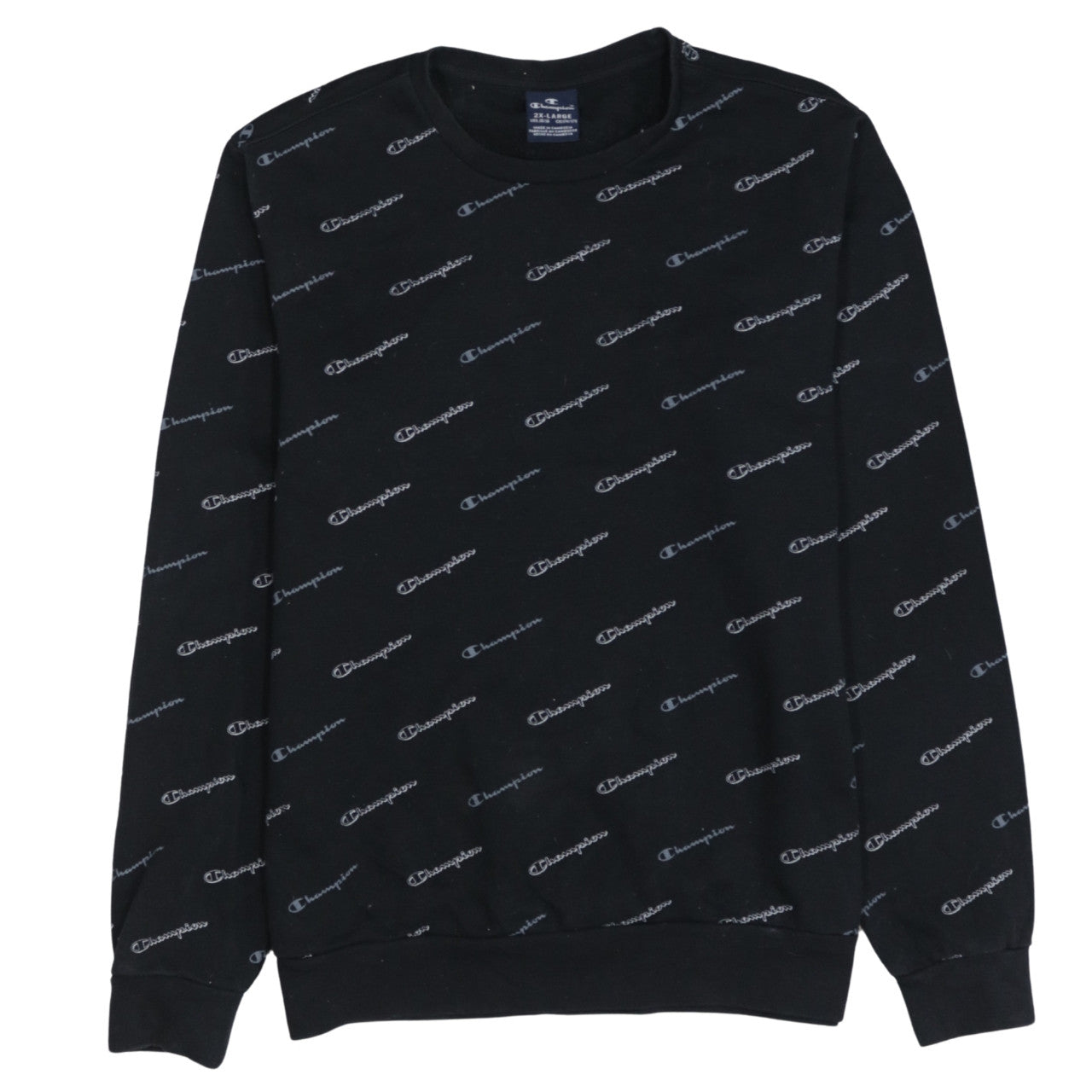 Champion Boys Black Logo Pullover Sweatshirt 2XL 15-16 Years