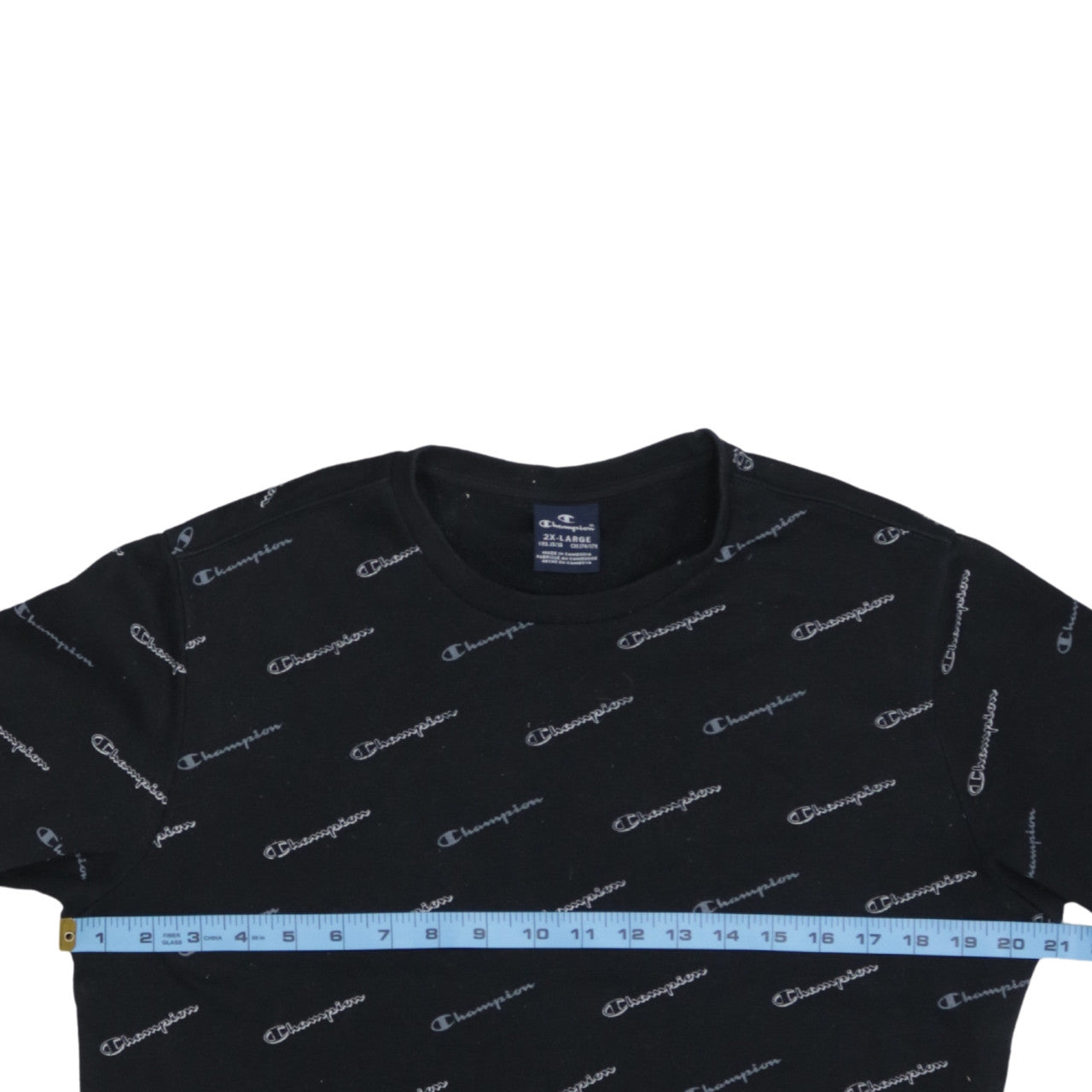 Champion Boys Black Logo Pullover Sweatshirt 2XL 15-16 Years