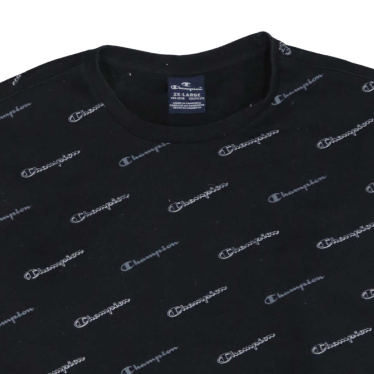 Champion Boys Black Logo Pullover Sweatshirt 2XL 15-16 Years