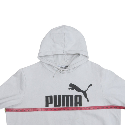 Puma Men's Grey 2XL Pullover Logo Hoodie Sweatshirt